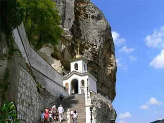  Bakhchisaray:  Crimea:  Ukraine:  
 
 Uspenskiy Cave Monastery